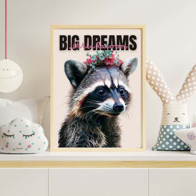 Cute Raccoon, Hibou et pouponnière Triptyque d'our (Créateur téléchargé)