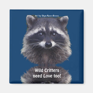 Cute Raccoon Magnets de la faune