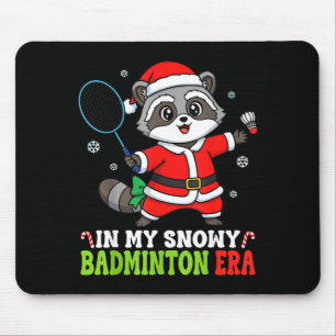 Cute Raccoon Merry Christmas Day In My Snowy Badmi Mouse Pad