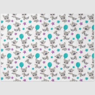 Cute Raccoon Pattern Tissue Paper