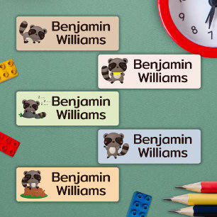 Cute Raccoon School Daycare Camp Name