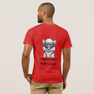 Cute Raccoon Wearing a Safari Hat T-Shirt