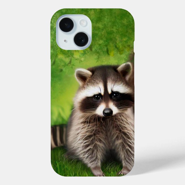 Cute Raccoon with a Really Cute Face Case-Mate iPhone Case (Back)