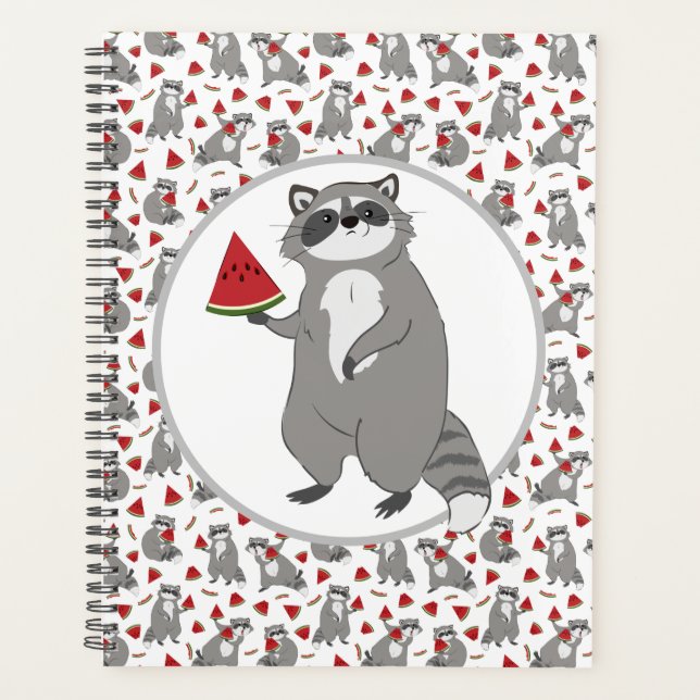 Cute raccoon with watermelon (Devant)