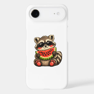 Cute Raccoon with Watermelon
