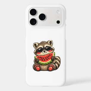Cute Raccoon with Watermelon