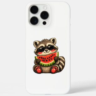 Cute Raccoon with Watermelon iPhone 16 Pro Max Case