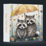 Cute Raccoons in the Rain Binder<br><div class="desc">Cute Raccoons in the Rain holding an umbrella</div>