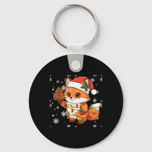 Cute Racoon Lights Tree Cake Funny Xmas Merry Chri Keychain