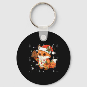 Cute Racoon Lights Tree Cake Funny Xmas Merry Chri Keychain
