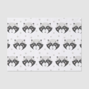 Cute Racoon Pattern - Kids Tissue Paper
