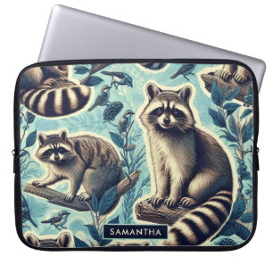 Cute Racoon Pattern Laptop Sleeve