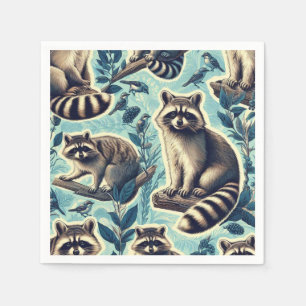 Cute Racoon Pattern Napkin