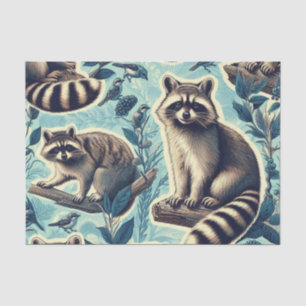 Cute Racoon Pattern Tissue Paper