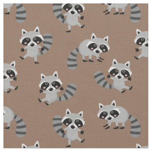 Cute Racoons Fabric