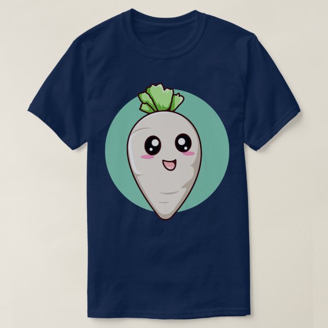 Cute Radish Vegetables Salad Vegan Vegetarians  T-Shirt (Design Front)