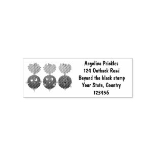 Cute radishes singing trio cartoon vegetables self-inking stamp