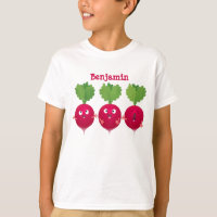 Cute radishes singing trio cartoon vegetables