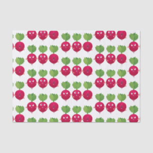 Cute radishes singing trio cartoon vegetables tissue paper