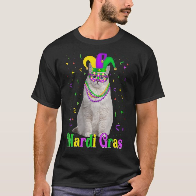 Cute Ragdoll Cat  Animals  Mardi Gras Carnivals T-Shirt (Front)