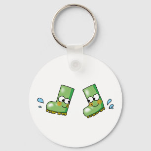 cute rain boots keychain