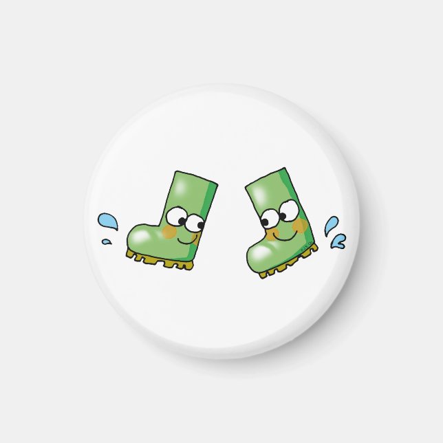 cute rain boots magnet (Front)