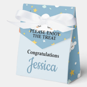 Cute Rainbow and Cloud Baby Shower 4"w x 2"l x 5"h Favor Box