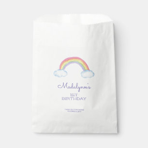 Cute Rainbow and Clouds Child Birthday Favour Bag
