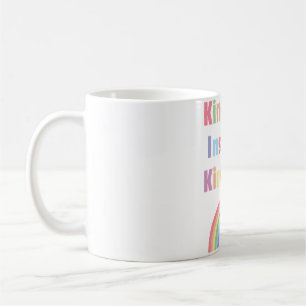 Cute Rainbow And Heart Kindness Inspires Kindness  Coffee Mug