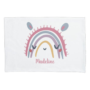 Cute Rainbow Animal Name Pillowcase