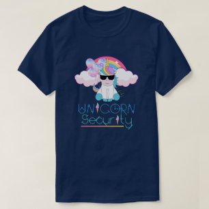Cute Rainbow Baby Unicorn Security  T-Shirt