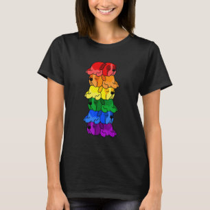 Cute Rainbow Bernard Gay Pride Lgbt Puppy T-Shirt