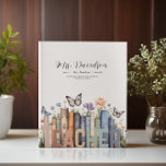 Cute Rainbow Bookshelf & Books Teacher Monogram Binder<br><div class="desc">Surprise the teacher in your life or treat yourself (if you're the teacher) with this adorable monogram binder featuring a beautiful watercolor illustration of books on a bookshelf. You're my hero, teacher. Perfect present for your favourite grade school teacher for Christmas, Back to School, Year End or Teacher Appreciation Day....</div>