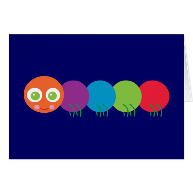 Cute Rainbow Caterpillar (Front Horizontal)