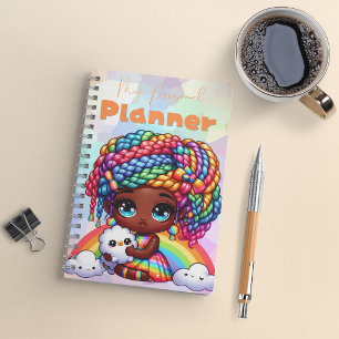 Cute Rainbow Chibi Girl "My Personal Planner"  Planner