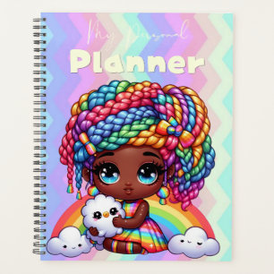 Cute Rainbow Chibi Girl "My Personal Planner"  Planner