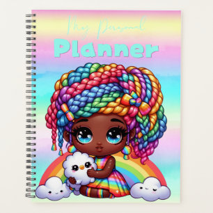 Cute Rainbow Chibi Girl "My Personal Planner"  Planner