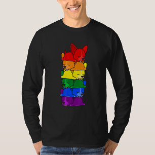 Cute Rainbow Chihuahua Gay Pride Lgbt Puppy T-Shirt