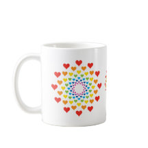 Cute rainbow colour hearts
