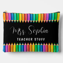 Cute Rainbow Colour Pencils Personalized Teacher