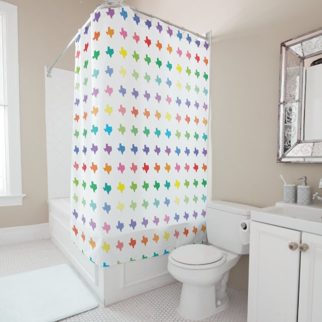 Cute Rainbow Colours Map of Texas (In Situ)