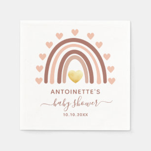 Cute Rainbow Custom Baby Shower Napkin