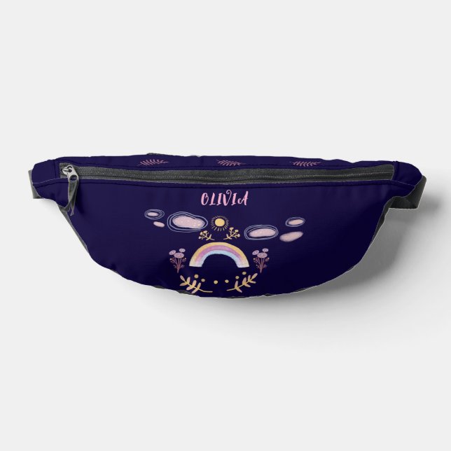 cute rainbow customized fanny pack (Lay Down)