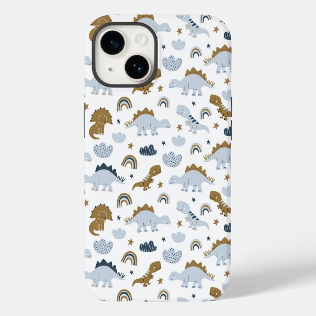 Cute Rainbow Dinosaur Pattern Case-Mate iPhone Case (Back)