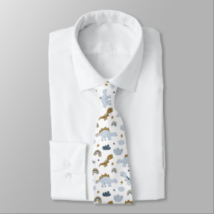 Cute Rainbow Dinosaur Pattern Tie