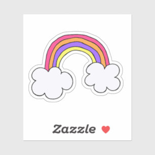 Cute Rainbow Doodle Sticker
