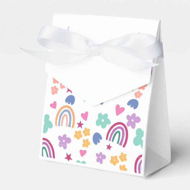 Cute Rainbow Favor Box (Front Side)
