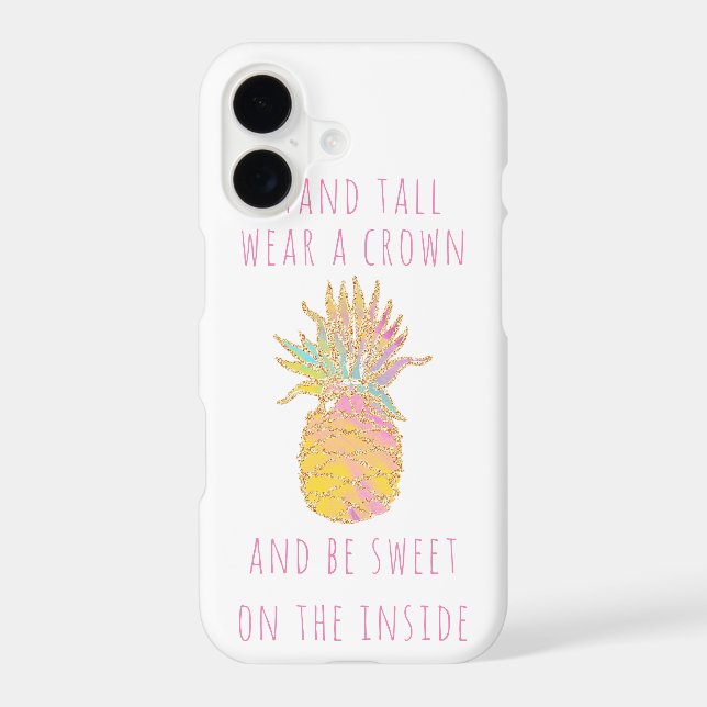 Cute Rainbow & Gold Pineapple Be a Pineapple (Back)