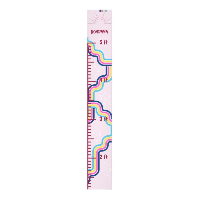 Cute Rainbow Growth Chart Keep at 8x56 Photo Print (Front)