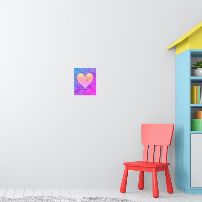 Cute Rainbow Heart  Poster (Nursery 1)